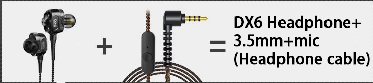 black 3.5mm mic Наушники-вкладыши с тройным блоком и двойным драйвером сбалансированный теплый звук с легким удобным корпусом, без спутывания кабеля, l-изгиб - Color: black 3.5mm mic