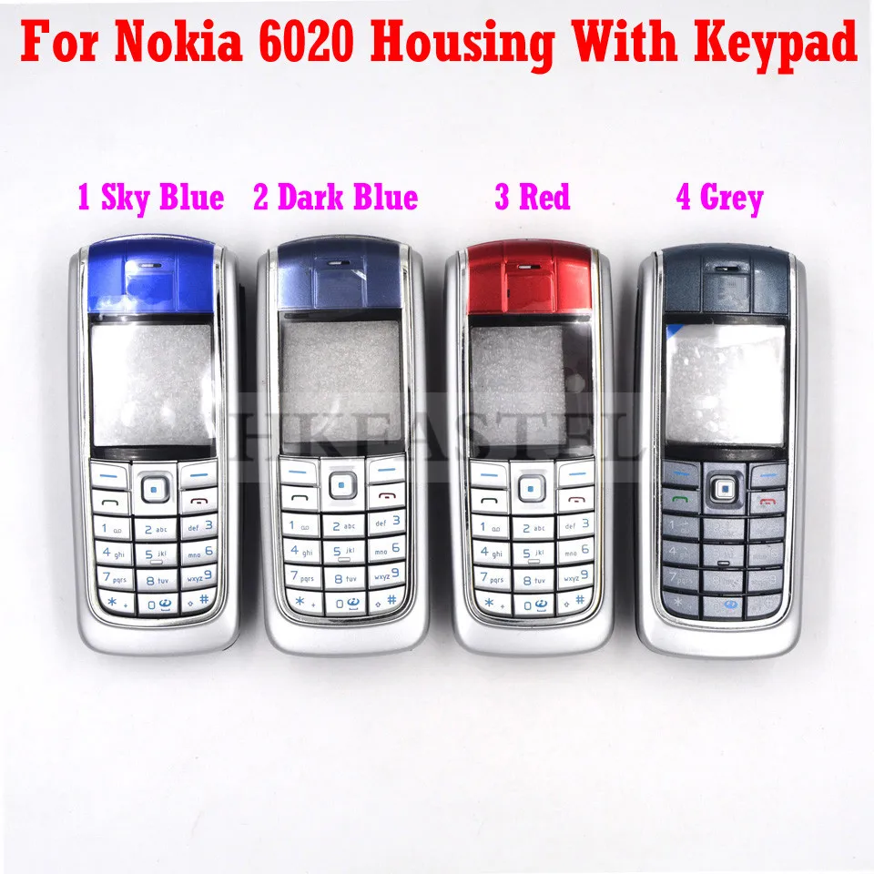 HKFASTEL новый корпус клавиатуры для Nokia 6020 передний ЖК дисплей рамка Крышка задняя