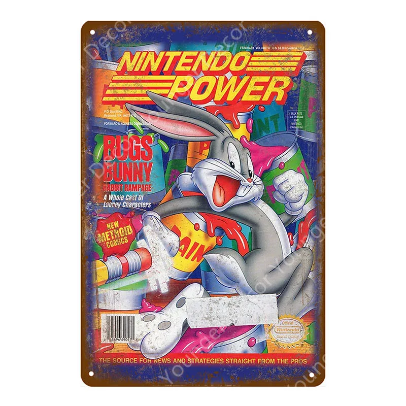 Япония плакат видеоигры nintendo power Супер Марио стикер стены sega Gamer стены искусства дощечки с рисунком комнаты декор YI-030 - Цвет: YD7971EI