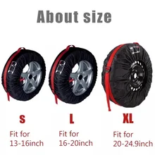 

1pc/4pcs Car Spare Tire Cover Case Polyester Auto Wheel Tires Storage Bags Vehicle Tyre Accessories Dust-proof Protector