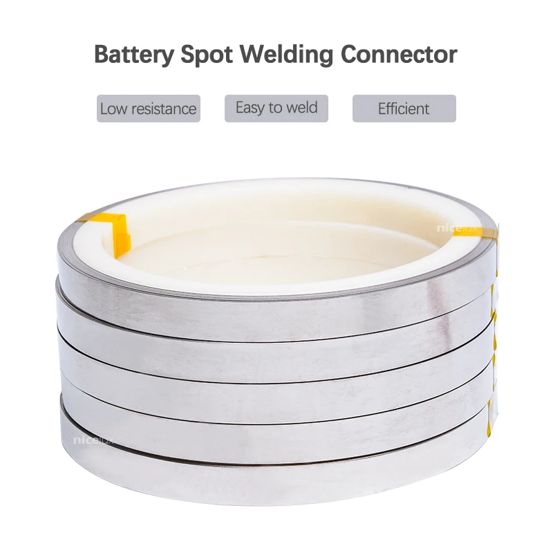 10 meter Li-ion Battery Nickel Sheet Plate Nickel Plated Strip Connector 0.1mm Steel Belt Spot Weld Machine Battery Welder Tape soldering stations