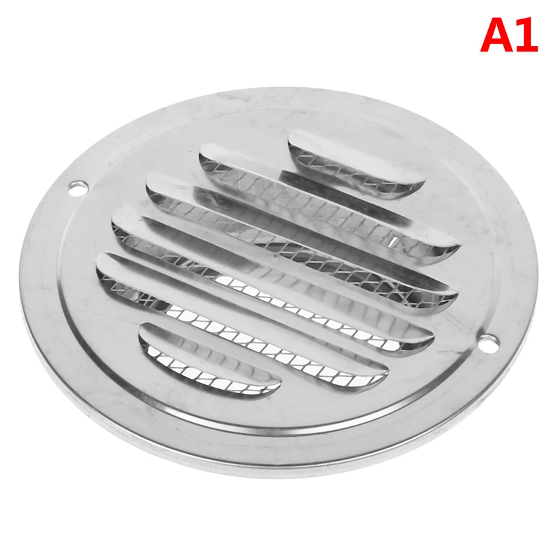 1PC Stainless Steel Exterior Wall Air Vent Grille Round Ducting Ventilation Grilles 70-200mm - Цвет: A1