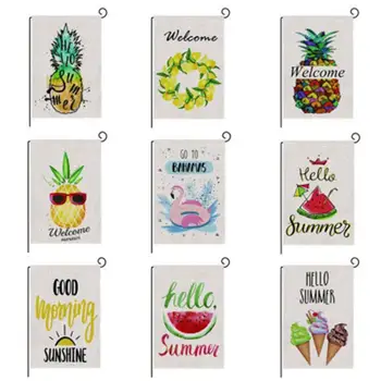 

Hello Summer Flag Hawaii Party Home Garden Decor Luau Flamingo Party Summer Beach Party Birthday Hawaiian Party Tropical Safari