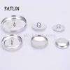 J-Covered Button 20 or 50Sets DIY Handmade Fabric Button Bread Shape Round Fabric Cover cloth button base Semi-finished Product 6