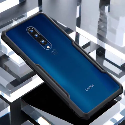 XUNDD подушка безопасности противоударный чехол для OnePlus 7 Pro Чехол прозрачный PC TPU бампер задняя крышка для OnePlus 7T Pro Чехол Coque - Цвет: Black-No Holder