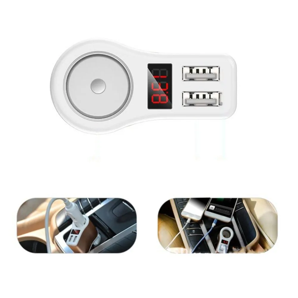Автомобильный Зарядное устройство прикуриватель 2-Порты USB Зарядное устройство 2.1A Универсальное зарядное устройство