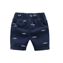 Эластичный пояс; летние шорты для мальчиков; хлопковые европейские трусики с принтом; крутые шорты; 6 цветов; Детские шорты; пляжные брюки
