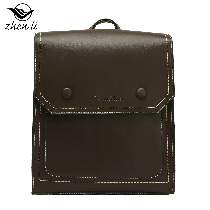 

Women Casual Women Backpack PU Leather School Backpack For Teenager Girls Travel Backpack Vintage Solid Shoulder Bags