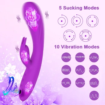 3 in 1 G Spot Rabbit Vibrator for Women Clitoris Sucker Dildo Sucking Vibrator Female Vacuum Stimulator Sex Toys for Adults 18 2
