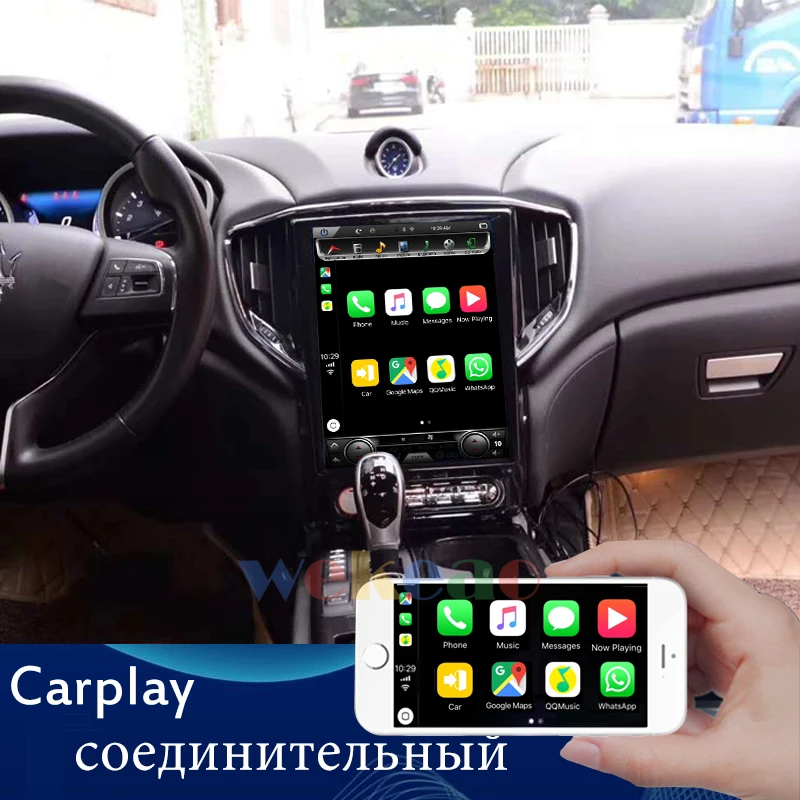 Wekeao вертикальный экран Tesla стиль 12,1 ''Android 8,1 автомобильный Dvd мультимедийный плеер для Maserati Ghibli DVD Автомобильный плеер 4G 2004