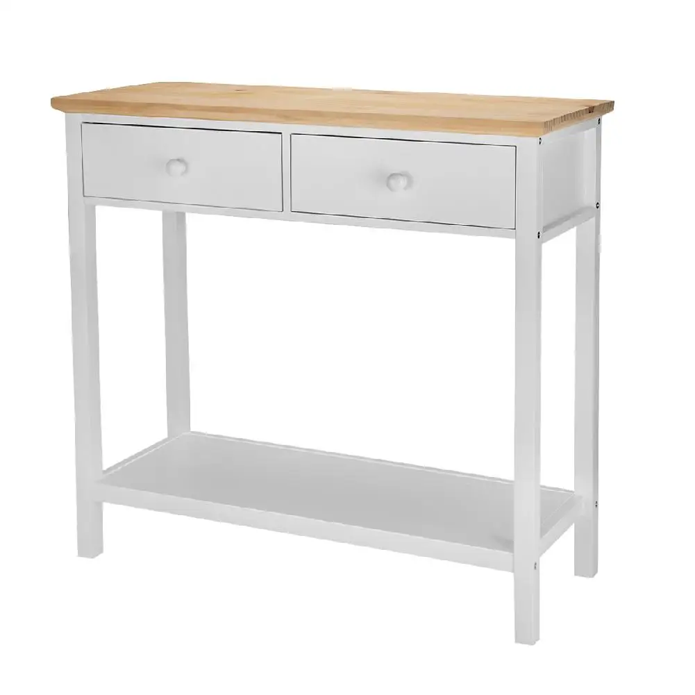 

AsyPets Console Table Kitchen Dressing Hall Table with Drawers and Bottom Shelf