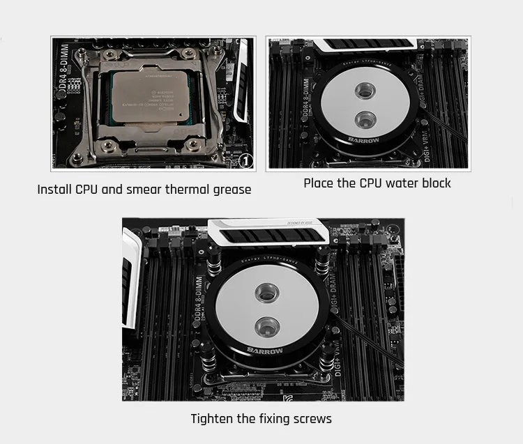 Курган LTFHBX-04N-V2, для Intel 2011/X99/X299 cpu водяные блоки Mirror Extreme, LRC RGB v2 акриловый микро водяное охлаждение