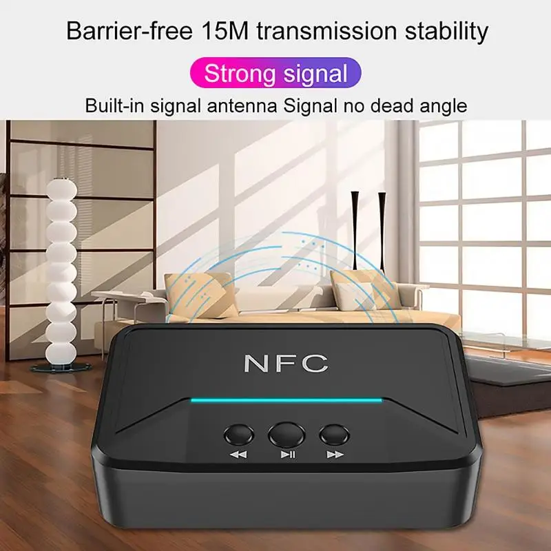 NFC Bluetooth 5,0 аудио приемник BT200 3,5 мм AUX RCA Jack Hifi беспроводной стерео аудио адаптер ключ для автомобильного динамика