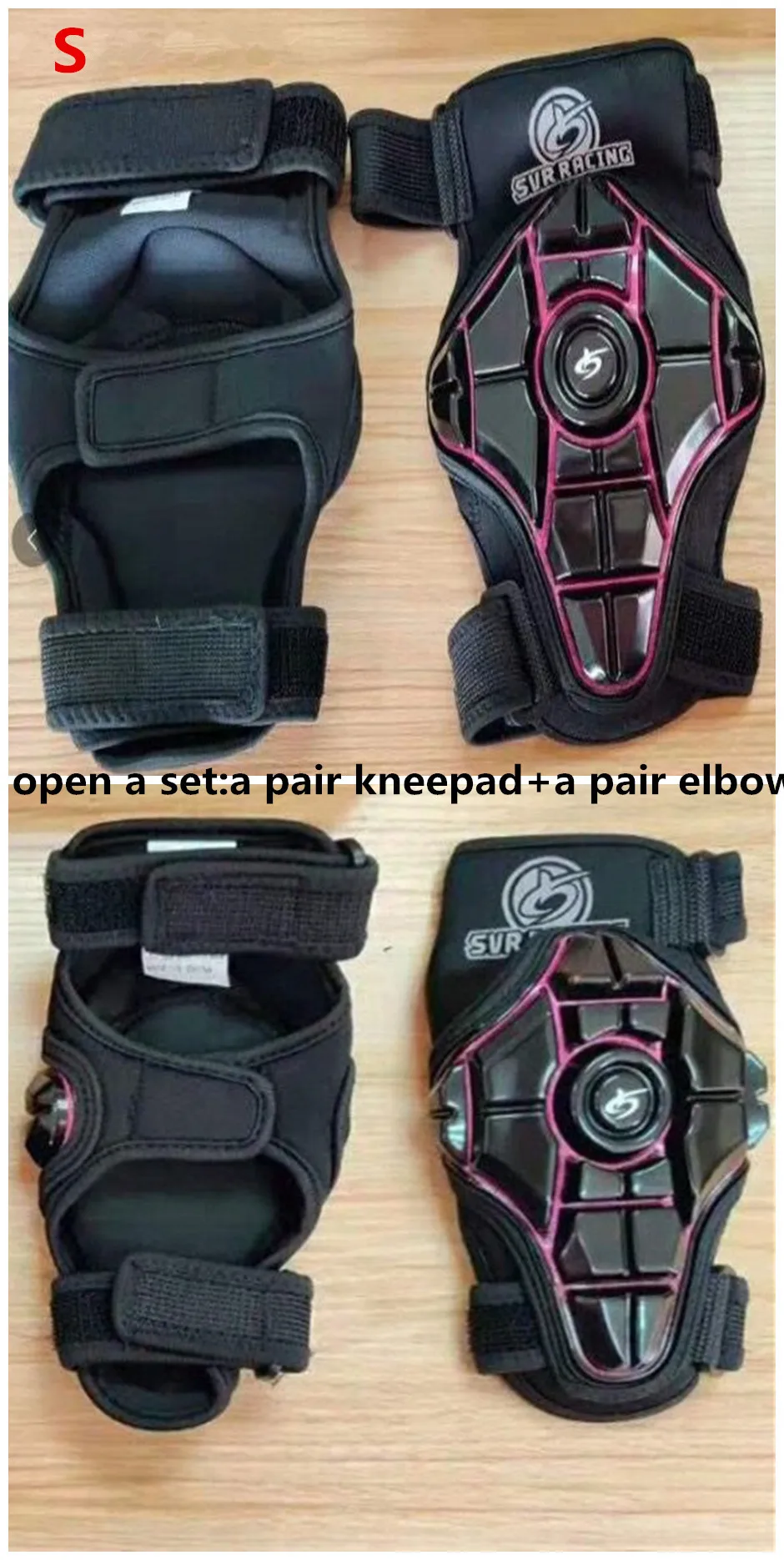 a set red sleeve S Беговел Детский велосипед набор передач для катания на коленях мягкие защитные подушечки для катания на коньках ударопрочный дышащий - Цвет: a set red sleeve S