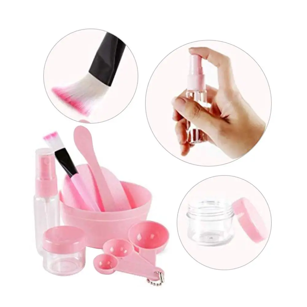 9 In 1 Makeup Bowl Set DIY Mask Tool Facial Beauty Cosmetic Makeup Tool With Brush Mixed Stir Spatula Stick Measuring Spoon Kit