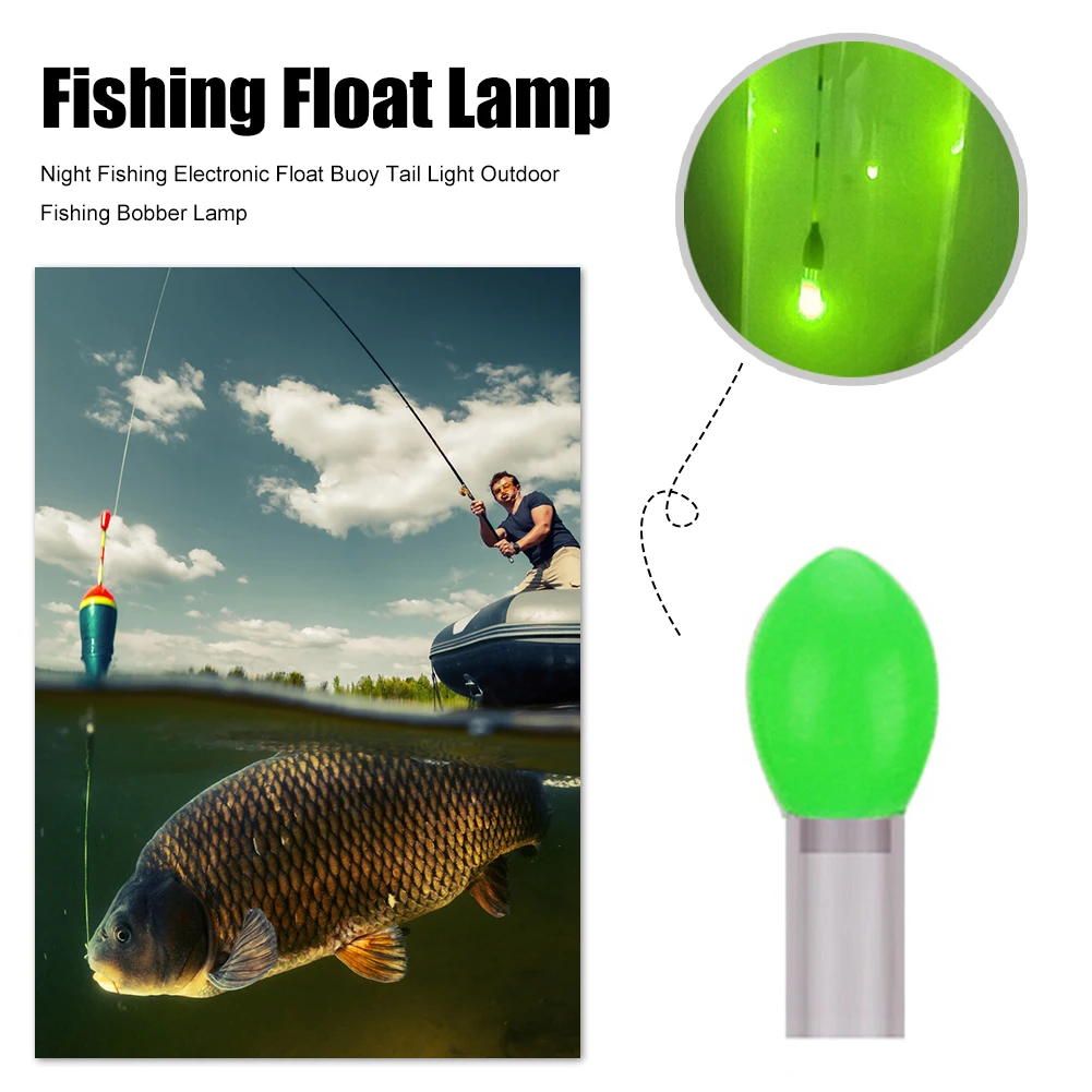 Night Fishing Electronic Float Tail Light Bobber Lamp Outdoor Fishing Tackle 