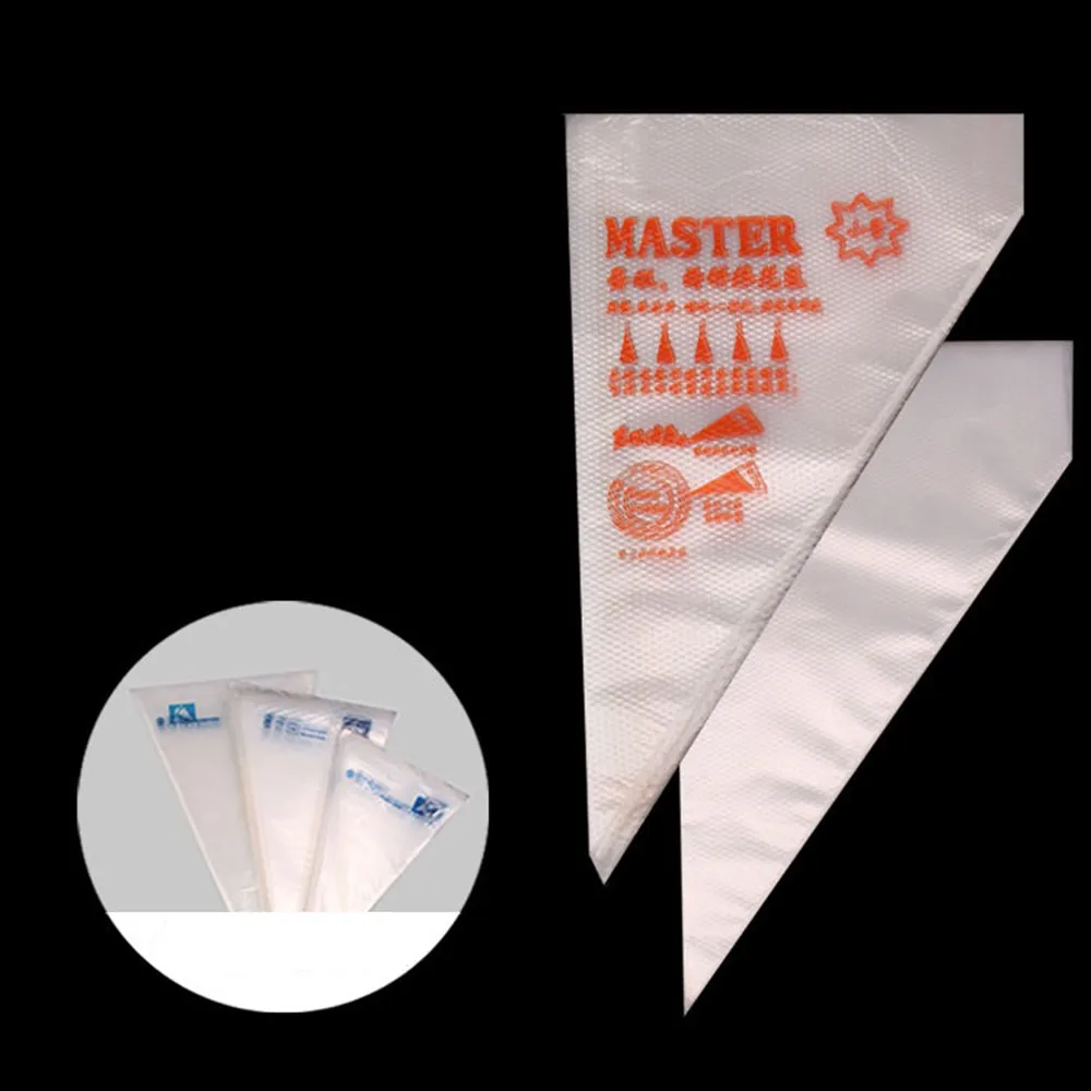 100PCS Food Grade Plastic,Disposable Piping bag Icing Nozzle Fondant Cake Decorating Pastry Tips Tools Environmental protection