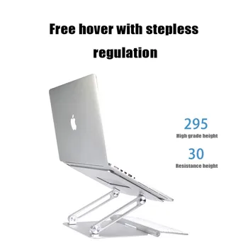 

Aluminum Alloy Laptop Bracket Desktop Double Rod Elevation Portable Cooling Foldable Computer Stand