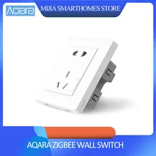 Умный дом Xiaomi Aqara умный светильник ZiGBee настенный выключатель розетка через смартфон приложение Xiaomi беспроводной пульт дистанционного управления