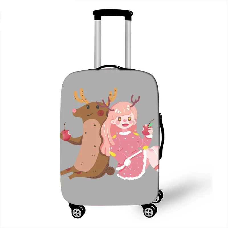 Аксессуары для путешествий мультяшный олень чемодан защитный чехол водонепроницаемый утолщенный эластичный женский чемодан сундук Чехол 18-32 дюймов XL - Цвет: 5