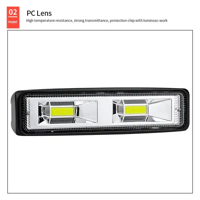 Car SUV 2-LED Work Driving Fog Light 12V 24V Daytime Running Spotlight Off-Road.