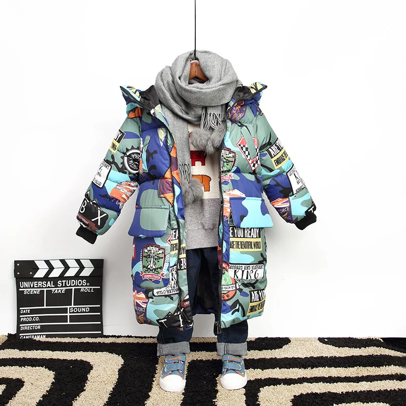 

Winter Hot Selling Korean-style Casual Windproof Warm Thick Mid-length CHILDREN'S Garment down Jacket Cotton-padded Clothes Chil