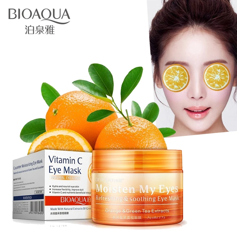 BIOAQUA Золотая с кристаллами коллагена маска для глаз Hydra Orange снимает маска на глаза увлажняющая отечность увлажняющая Уход за глазами 36 шт