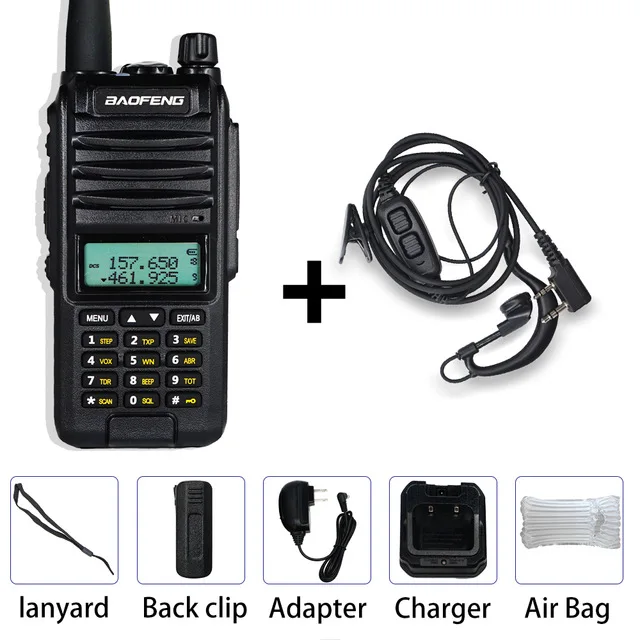 Without box Ad ear Baofeng BF-A58 S трехдиапазонная рация VHF UHF двухдиапазонный приемопередатчик 3800 мАч портативный CB Ham Радио 8 Вт 10 км трехполосная рация - Цвет: Without box Ad ear