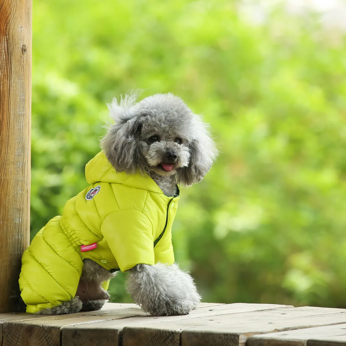 Зимний теплый пуховик для собак, костюм для собак, светильник для щенков, четыре ноги, пальто с капюшоном, одежда для плюшевого мишки, большой комбинезон, лыжный костюм
