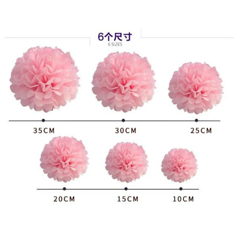 30 шт. бумага Pom Poms Diy бумажный цветочный шар для свадьбы декоративные вечерние