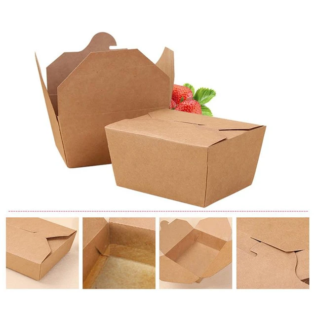 Disposable Meal Prep Food Container  Disposable Paper Food Containers -  Kraft Paper - Aliexpress