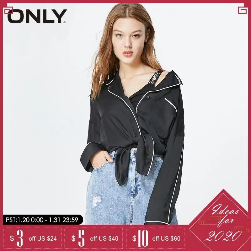 

ONLY Women Loose Fit Long-sleeved Chiffon Shirt| 119305555