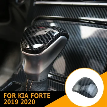 

ABS Carbon Fiber Inner Gear Lever Shift Knob Lid Cover Stickers Trim For Kia Forte 2019 2020 K3 Interior Auto Accessories