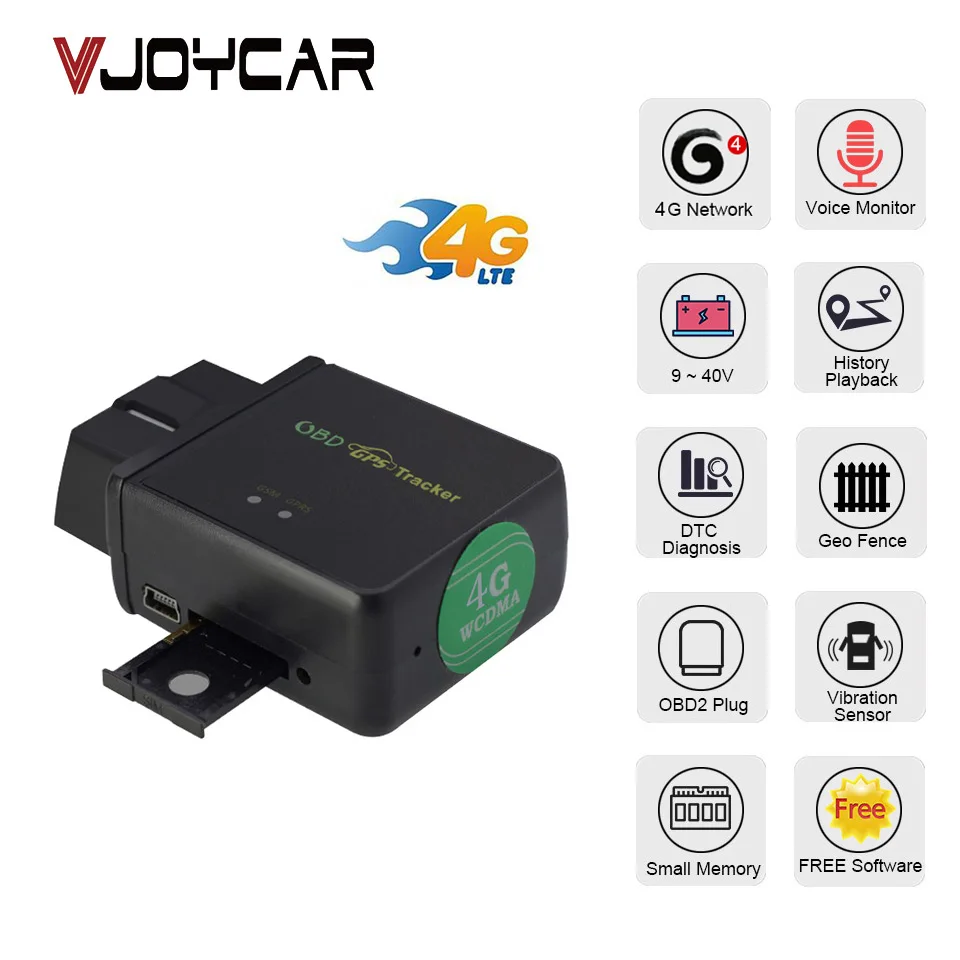 VJOYCAR T830G 3g gps OBD трекер Автомобильный Google maps отслеживание движения датчик превышения скорости сигнализации gps локатор бесплатное приложение устройство Rastreador