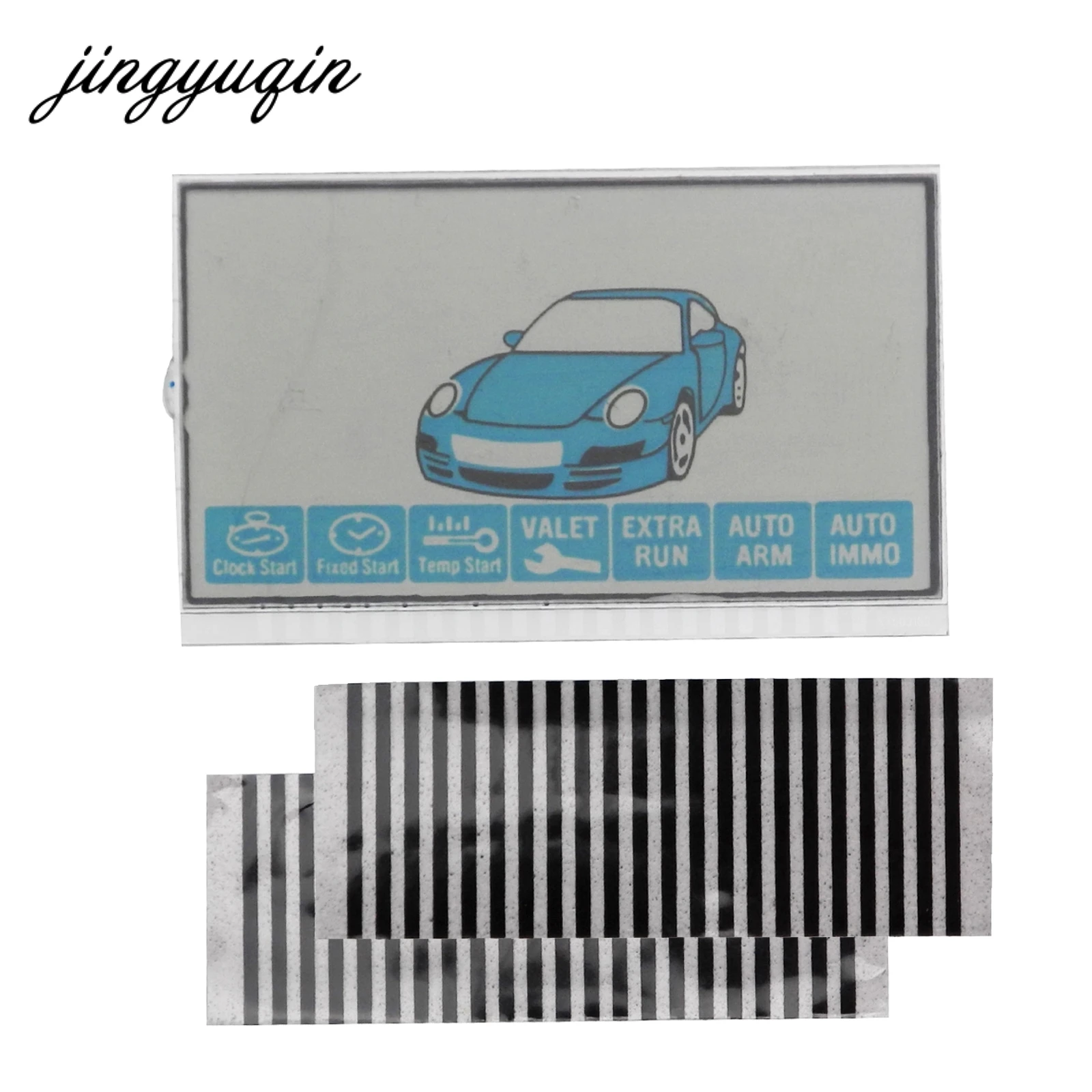 Jingyuqin 5 шт./лот ЖК-дисплей экран для безопасности 2 способ автомобиля Starline B9 ЖК-пульт дистанционного управления брелок с сигнализацией в полоску зебры
