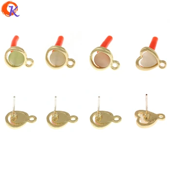

Cordial Design 100Pcs Jewelry Accessories/Earrings Stud/Hand Made/Round Heart Shape/Cat Eye Effect/DIY Making/Earring Findings