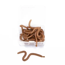 

1 Box Lifelike Worm Soft Lure 9cm Earthworm Fishing Silicone Artificial Bait Fishy Shrimp Additive Bass Carp