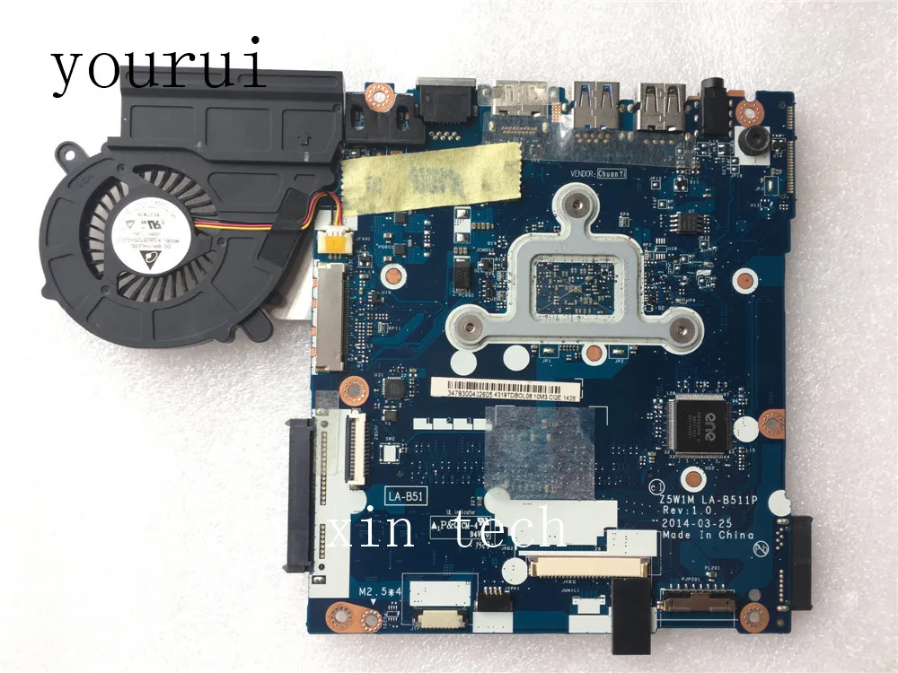 Yourui Z5W1M LA-B511P материнская плата для acer aspire ES1-511 Материнская плата ноутбука DDR3 полностью протестирована