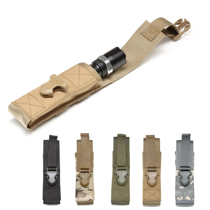 

Molle System 1000D Flashlight Molle Pouch Military Accessories Airsoft Hunting Tool Pouch Molle Clip 2019