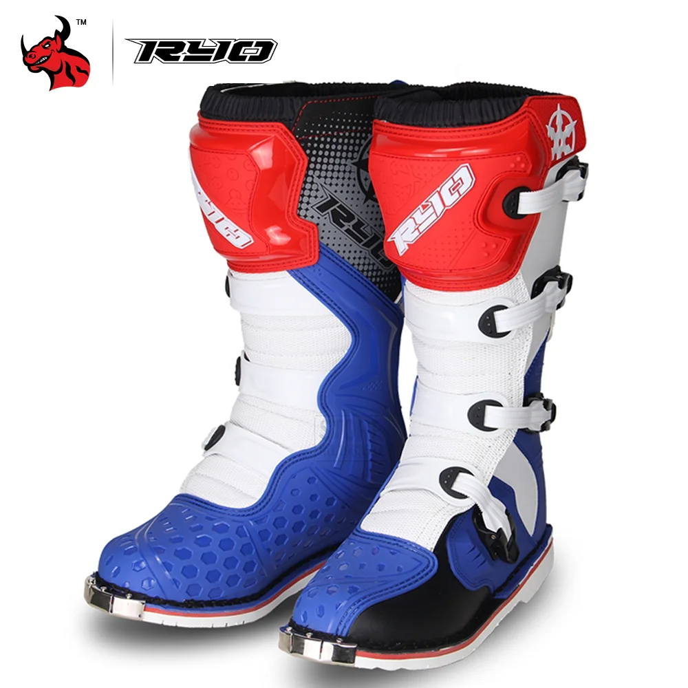 

RYO Motocross Boots Men 4 Seasons Breathable Outdoor Traveling Motocross Motorcycle Racing Boots Wear-resistant Motorcycle Boots