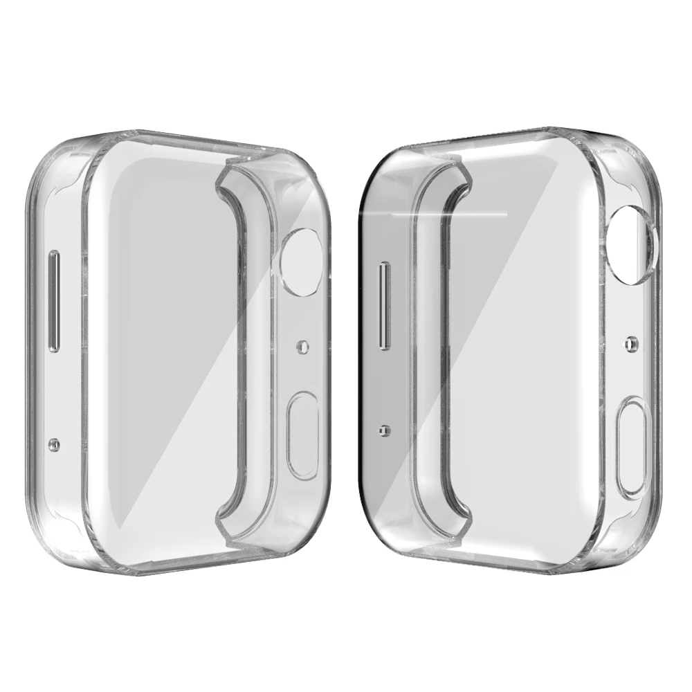clear Чехол для mi Watch, ТПУ, мягкая защита экрана, полный охват, защитный чехол для Xiao mi, аксессуары для умных часов, новинка - Цвет: clear