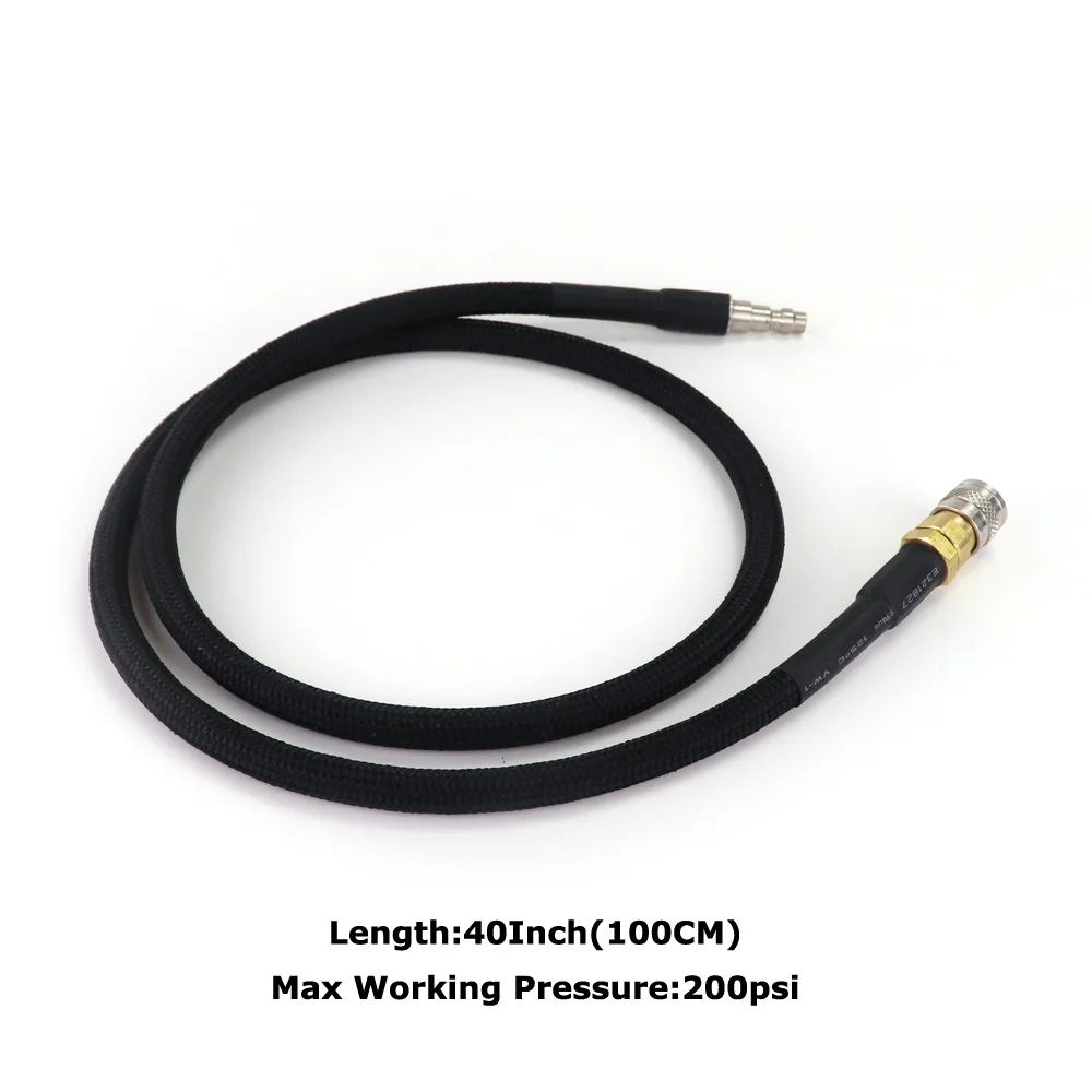 New Airsoft  HPA SLP Flex Air Hose Remote Line With Foster Quick Disconnect Coupler 40 Inch Low Pressure Max 200PSI