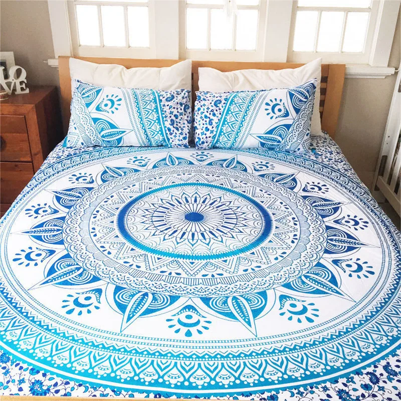 Large Indian Ombre Tapestry Wall Hanging Mandala Hippie Bedspread Throw Cover 