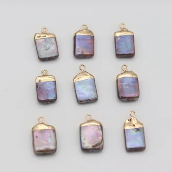 

2Pcs Natural Pearls Rectangular Pendants Making For Jewelry Bracelet DIY Necklaces Classic Accessories Size 8x16-10x18mm