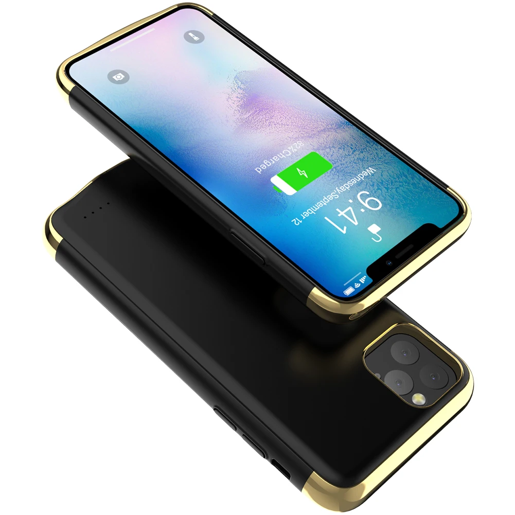 Для iPhone 11 Pro Max 6,5 дюймов 11 6,1 дюймов Чехол для зарядного устройства 6000 мАч Внешняя резервная Зарядка power Bank крышка аккумулятора