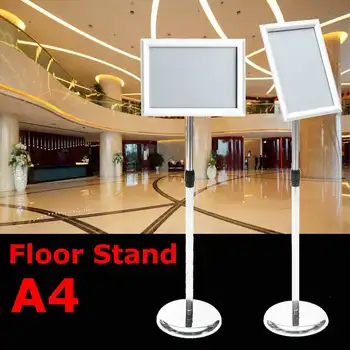 

A4 Supermarket Advertising Poster Display Stand Rack Photo Frame Price Label Sign Billboard Promotions Rack Stainless Stand