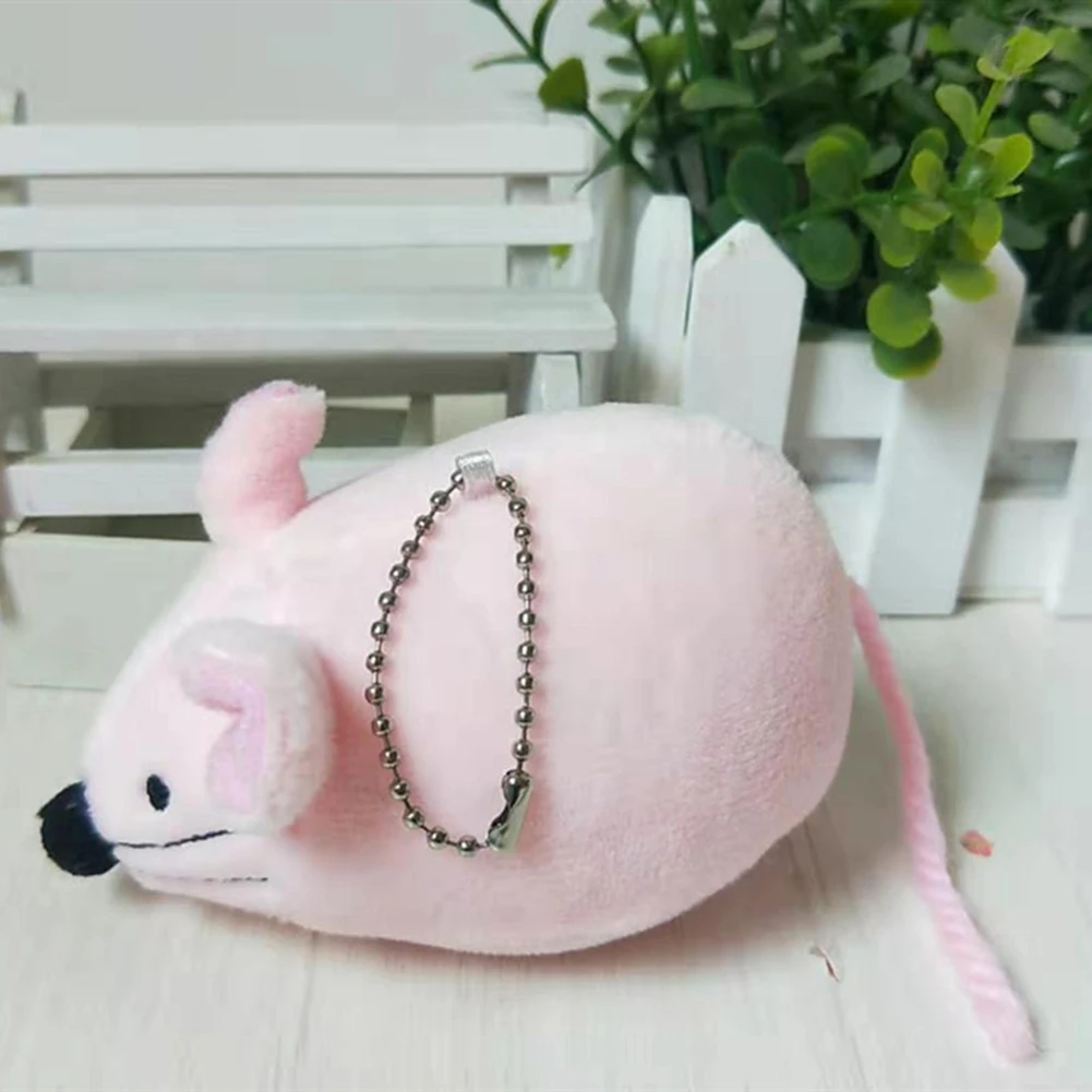 Cartoon Mouse Animal Plush Doll Stuffed Keychain Pendant Bag Hanging Decor Gift Cartoon mouse animal design mini size adorable