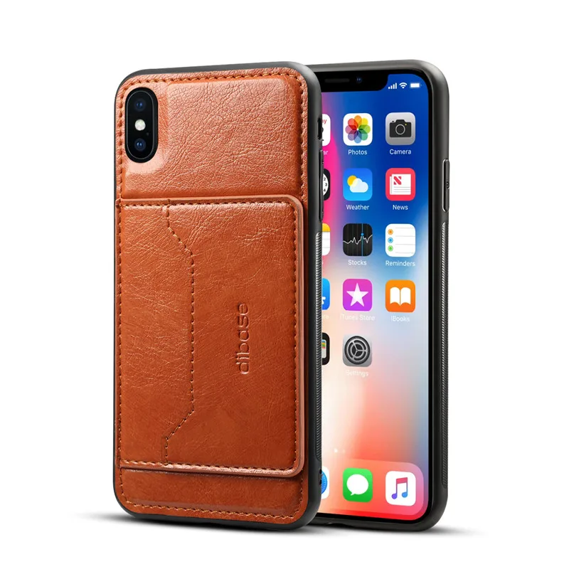 For iPhone 7 8 Plus 6 6s Magnetic Stand Phone Cover XR XS Max X Wallet Card Case Crazy Horse Leather Flip | Мобильные телефоны и