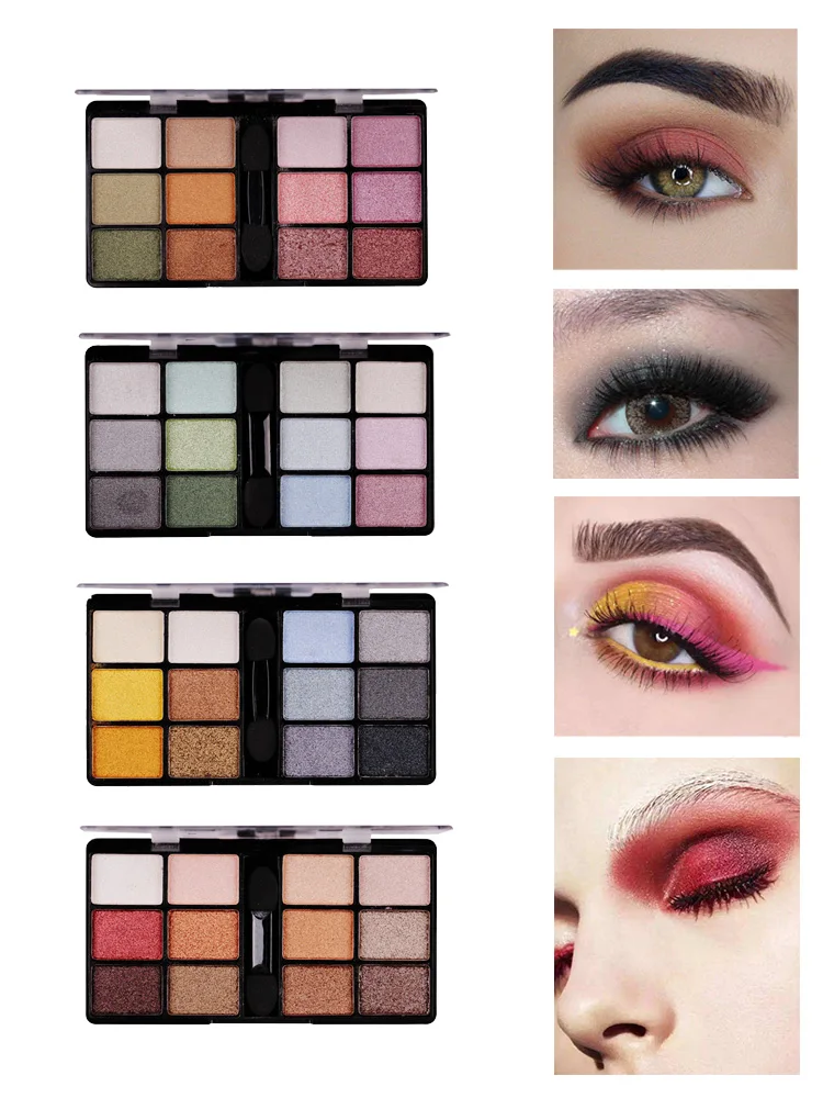 

MEIS New Arrival Charming Eyeshadow 12 Color Eye shadow Palette Make up Palette Shimmer Pigmented EyeShadow Powder Fashion Color
