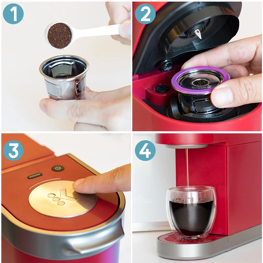 Подходит для Keurig брендовая Капсульная чашка из нержавеющей стали для Keurig K чашка кофейная капсула с кисточкой ложка чашка кофе Pod фильтр